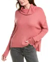 Splendid Georgie Cowl Neck Rib Sweater In Red
