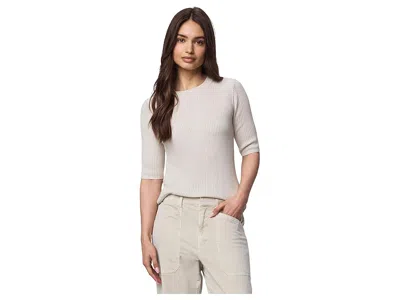 Splendid Georgie Elbow Sleeve Sweater In White