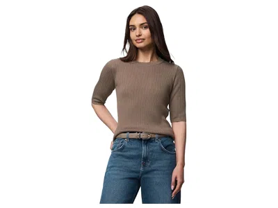 Splendid Georgie Elbow Sleeve Sweater In Brown