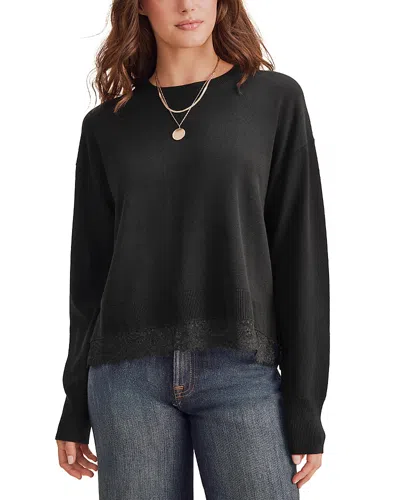 Splendid Georgie Lace Trim Pullover Sweater In Multi