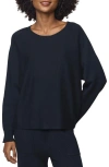 Splendid Georgie Oversize Boat Neck Sweater In Blue