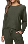 Splendid Georgie Oversize Boat Neck Sweater In Burgundy