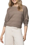 Splendid Georgie Oversize Pointelle Sweater In Brown