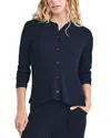 Splendid Georgie Polo Button-front Knit Sweater In Navy