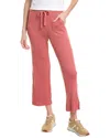 Splendid Georgie Rib Wide Leg Crop Pants In Red