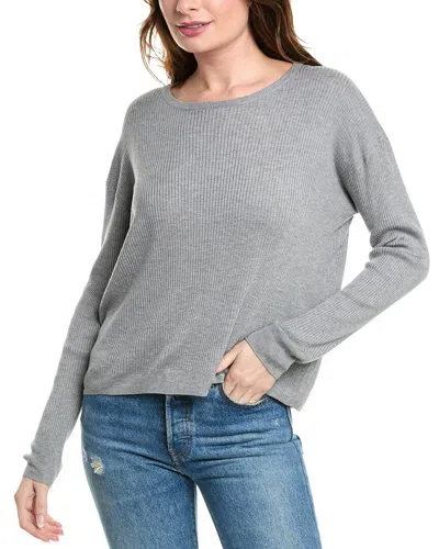 Splendid Georgie Rib Cashmere-blend Sweater In Grey