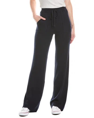 Splendid Georgie Rib Long Cashmere-blend Pant In Blue