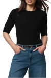 Splendid Georgie Rib Sweater In Black