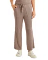 Splendid Georgie Rib Wide Leg Crop Pants In Tawny Heat