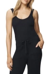 Splendid Georgie Scoop Neck Rib Sweater Tank In Black