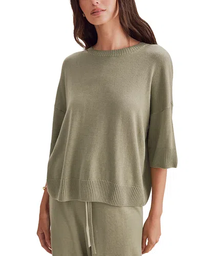 Splendid Georgie Short Sleeve Sweater In Animal Print