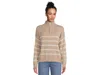 Splendid Georgie Stripe 1/4 Zip Sweater In Multi