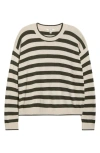 Splendid Georgie Stripe Oversize Sweater In Neutral