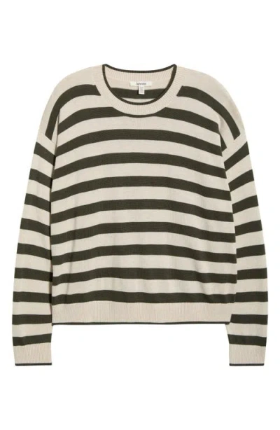 Splendid Georgie Stripe Oversize Sweater In Neutral
