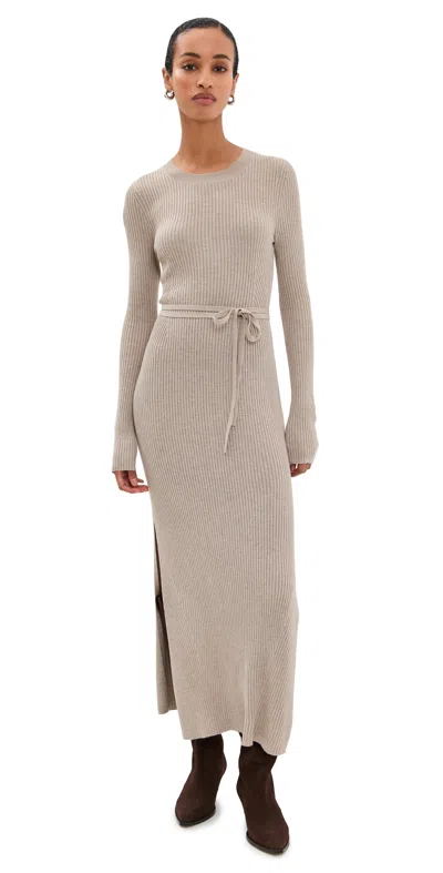 Splendid Georgie Sweater Dress Light Cedar Htr/lrc In Neutral