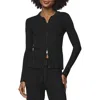 Splendid Georgie Two-way Zip Sweater In Black