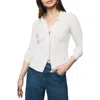 Splendid Georgie Two-way Zip Sweater In White