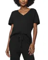 Splendid Georgie V Neck Sweater In Black