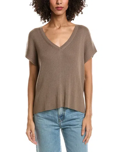 Splendid Georgie V-neck Cashmere-blend Sweater In Neutral