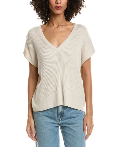 Splendid Georgie V-neck Cashmere-blend Sweater In Neutral