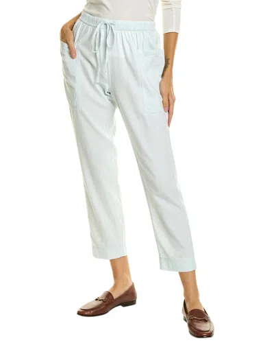 Splendid Gia Chambray Linen-blend Pant In White