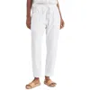 Splendid Gia Womens Linen Blend Linen Jogger Pants In White