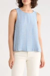 Splendid Linen Blend Shell Tank Top In Blue