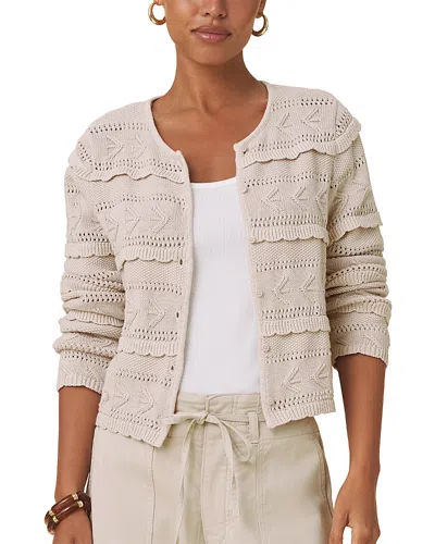 Splendid Giovanna Open Stitch Cardigan In Neutral