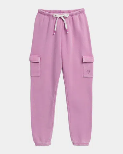 Splendid Kids' Girl's Midnight Cloud Sweatpants In Orchid