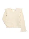 Splendid Girl's Sardina Textured Knit Top In Natural