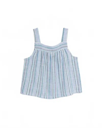 Splendid Kids' Girl's Splash Stripe Tank Top In Blue