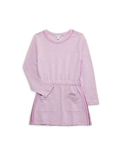 Splendid Kids' Girl's Tipped Fit & Flare Dress In Lilac Multi