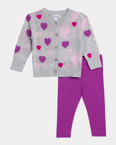 SPLENDID GIRL'S TOSSED HEART SWEATER & LEGGINGS SET