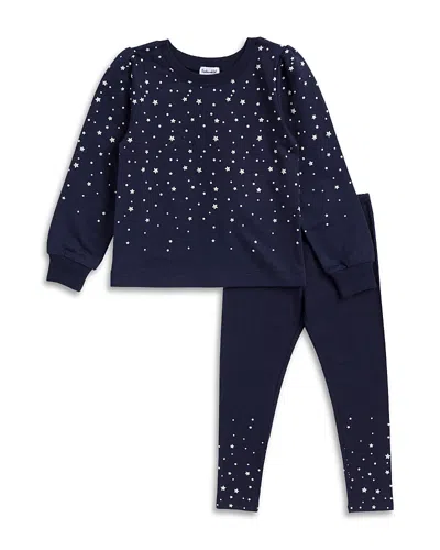 Splendid Girls' All The Lights Sweatshirt & Pants Set - Little Kid In Blue