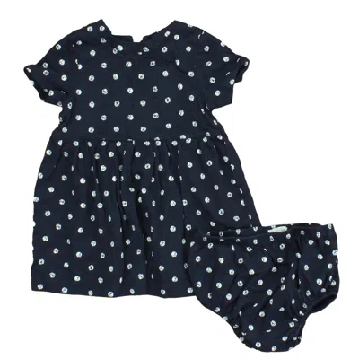 Pre-owned Splendid Kids' Girls Blue White Dots Dress In Multi