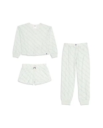 Splendid Girls' Brushed Jersey Top, Shorts & Pants Pajamas Set - Big Kid In Nude