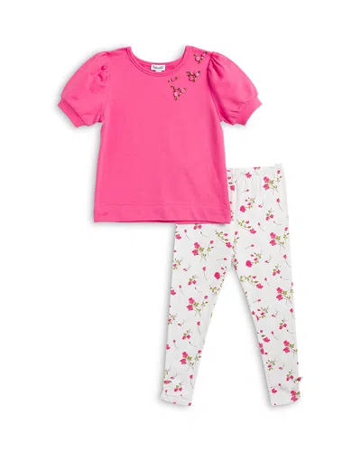 Splendid Girls' Camellia Rose Legging Set - Little Kid In Pink