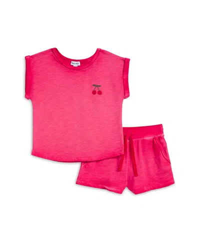 Splendid Girls' Cherry Tee & Shorts Set - Little Kid In Red