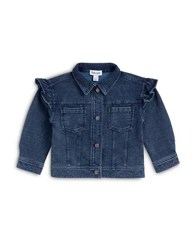 Splendid Girls' Cotton Blend Ruffled Denim Jacket - Baby In Blue
