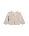 Splendid Girls' Faux Fur Fuzzy Jacket - Little Kid In Gray