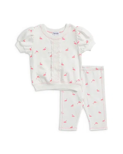 Splendid Girls' Flamingo Fun Shirt & Pants Set - Baby In White
