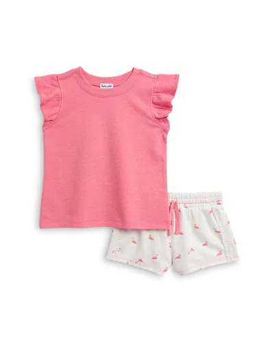 Splendid Girls' Flamingo Fun Short Set - Little Kid In Pink