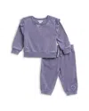Splendid Girls' Floral Haze Sweatshirt & Pants Set - Baby In Purple