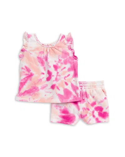 Splendid Girls' Hibiscus Tie Dyed Top & Shorts Set - Baby In Multi
