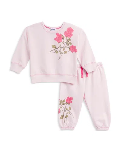 Splendid Girls' In Full Bloom Pullover Top & Pants Set - Baby In Pink