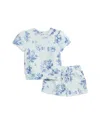 Splendid Girls' Indigo Bloom Top & Shorts Set - Little Kid In Indigo Blooms