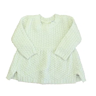 Splendid Kids' Girls Ivory Silver Sweater Dress In Green