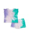 Splendid Girls' Snowcone Tie Dye Top & Shorts Set - Little Kid, Big Kid In Tie Dye Multi