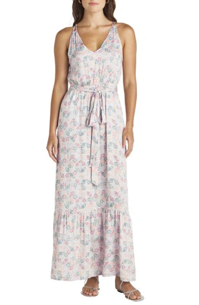 Splendid Gisella Floral Maxi Dress In Persimmon Tile