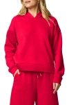 Splendid Goldie Infused Sweatshirt In Red